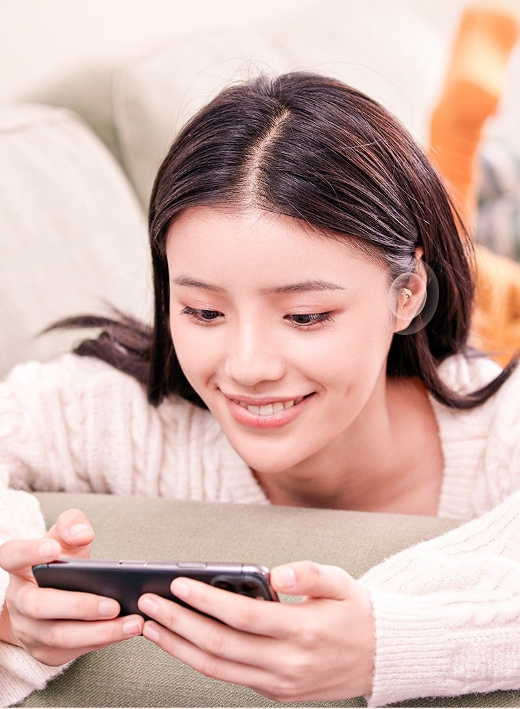 AROAQ Invisible Earbuds, Comfortable Wireless Bluetooth Headset, Noise Cancelling Lightweight Micro Tiny Sleep Earphones, Ultra Long Life In Ear Hidden Headphones For Music, (Beige) - Image 5