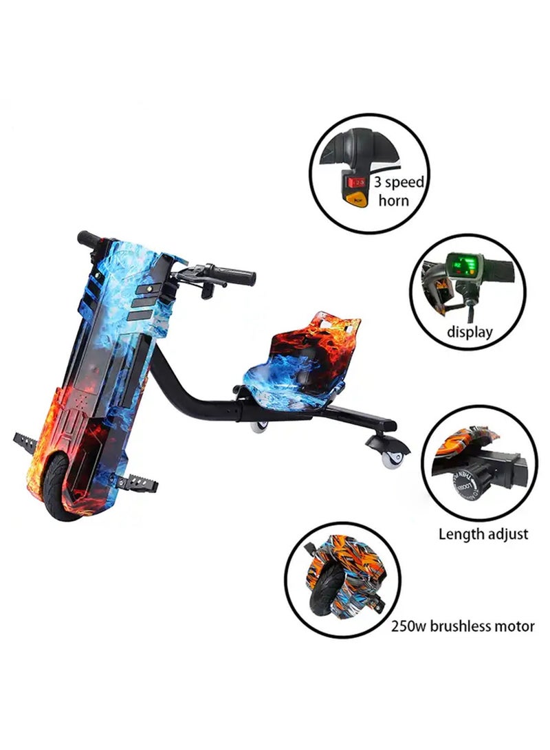 Electric Drifting Scooter 36V 3 Wheel Trike 3 Driving Modes Bluetooth Lights