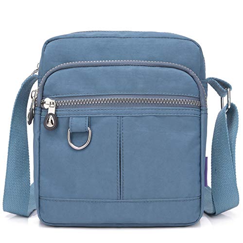 KARRESLY Casual Nylon Purse Handbag Crossbody Bag Waterproof Shoulder Bag for Women (Blue) - Image 1