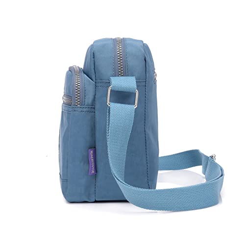 KARRESLY Casual Nylon Purse Handbag Crossbody Bag Waterproof Shoulder Bag for Women (Blue) - Image 3