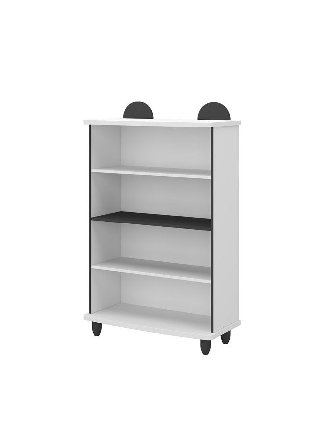 DANUBE HOME Panda Kids Book Case Modern Design Organiser Cupboard Multifunctional Display Rack Book Case For Home L90Xw38.2Xh127Cm -White And Black  - Image 2