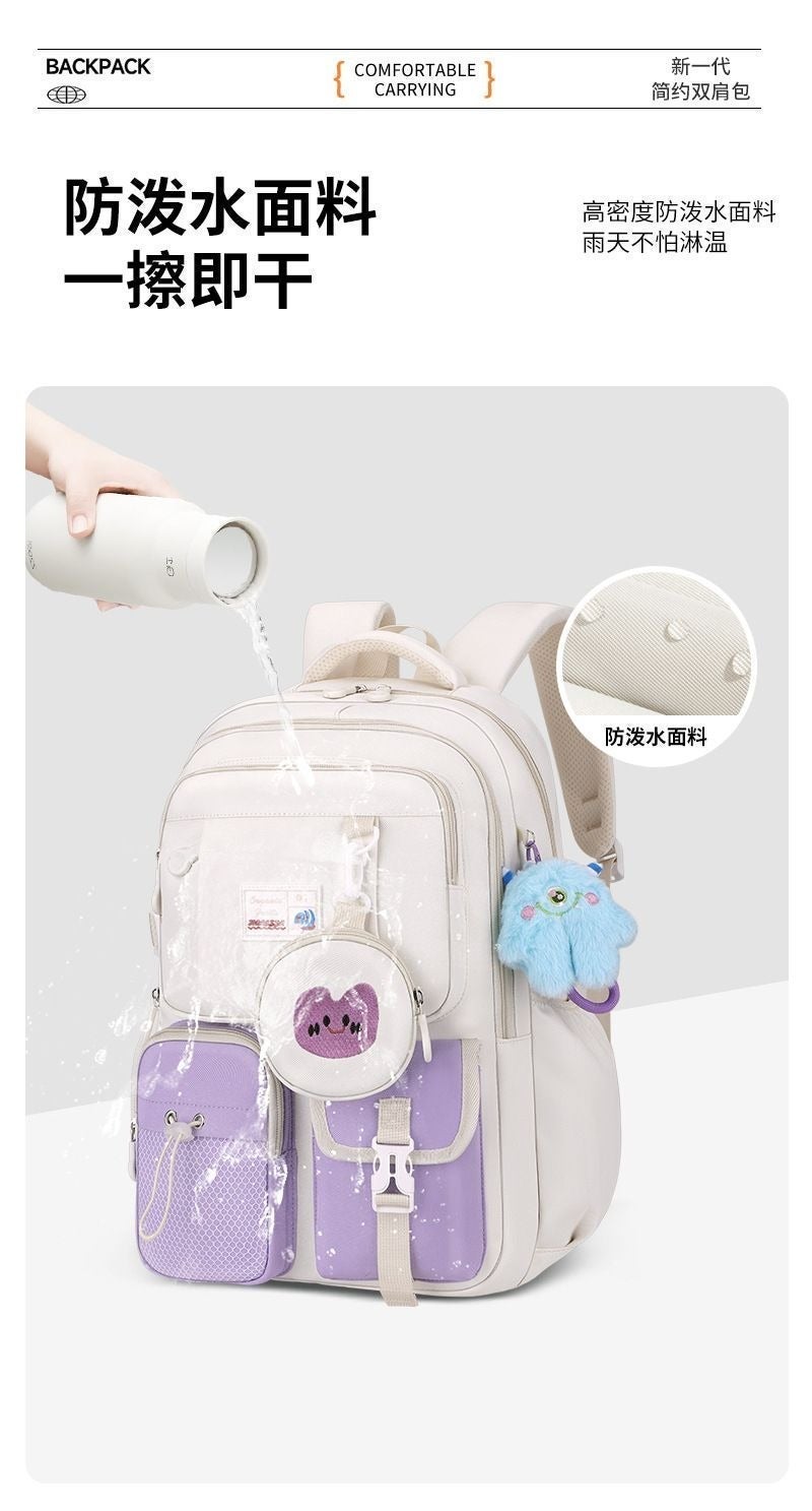 New Style School Backpack for Boys and Girls, 1-3 Grade,  Large Capacity, Waterproof Lightweight Spine-Protective Wear-Resistant Breathable - Image 3