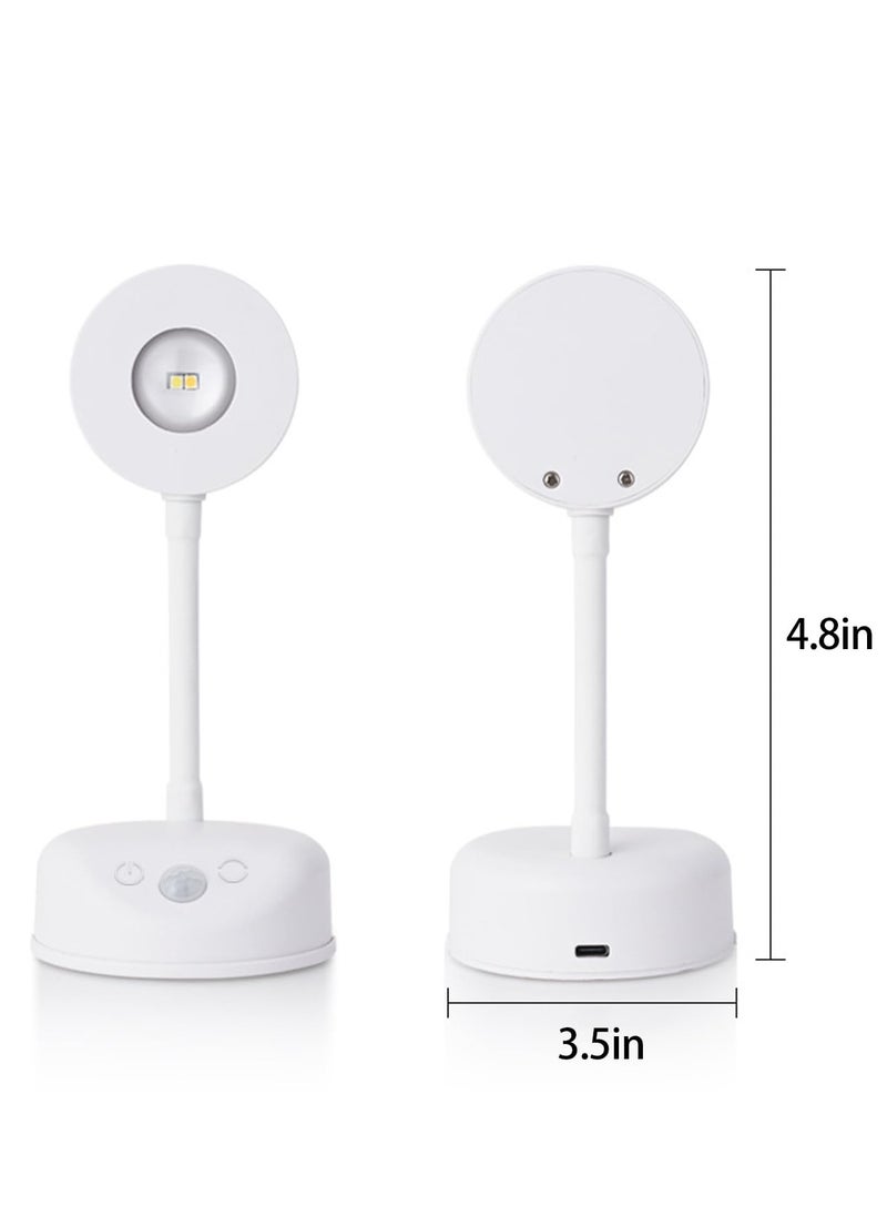 SYOSI - Picture Light Battery Operated Wall Lights Rechargeable Motion Sensor Picture Light with 3 Sensing Modes Led 360° Rotation Lamp Wall Sconces for Picture Art Display Bedrooms Bedside Hallways White - Image 1