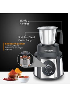 PRESTIGE Prestige Endura 1000W Mixer Grinder with Ball Bearing Technology|Stainless Steel 3 Jars with Flow breakers|Overload protection|Black & Silver  - Image 3