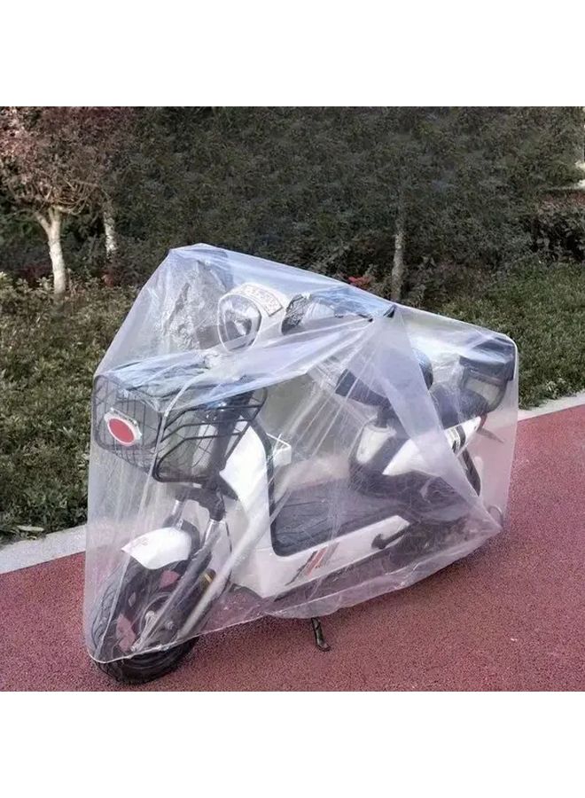 Disposable Transparent Electric Car Rain Cover 4 Packs Sun Dust Water Snow Protection - Image 4