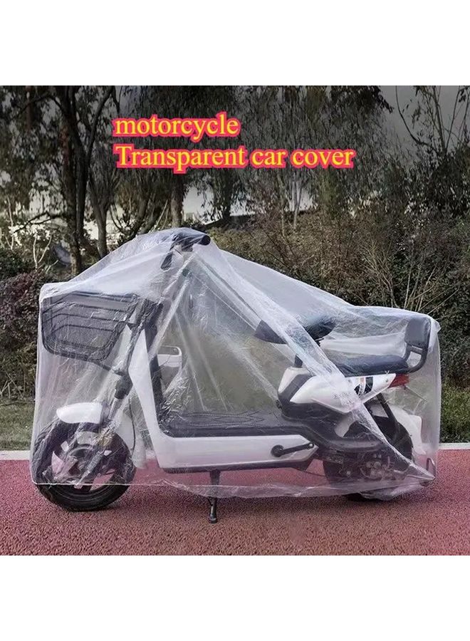 Disposable Transparent Electric Car Rain Cover 4 Packs Sun Dust Water Snow Protection - Image 1