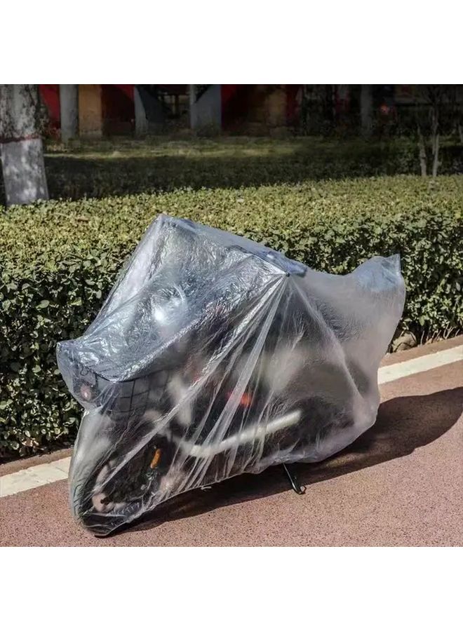 Disposable Transparent Electric Car Rain Cover 4 Packs Sun Dust Water Snow Protection - Image 5