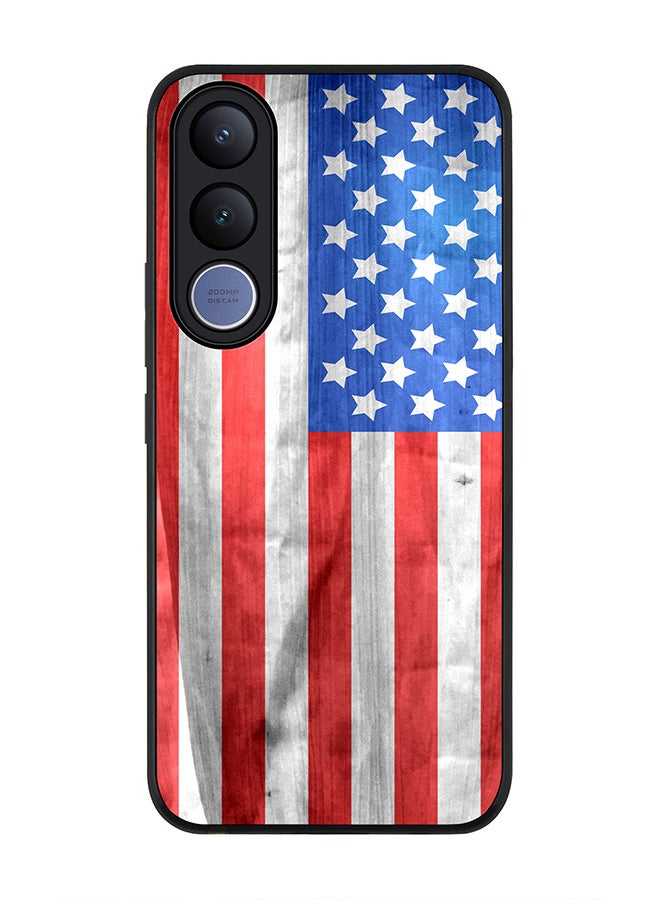 Stylizedd For vivo V70 FE Case,Slim fit Camera Protection, Shockproof Thin Phone cover  - USA Grunge Flag - Image 1