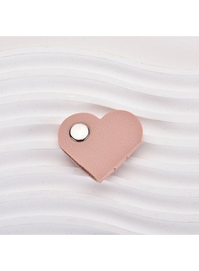 Loquat Data Cable Storage Artifact Cable Tie Organizer Computer Cable Tie With Desktop Wire Route Fixed Tie Winding-Color:Love Style-pink - Image 1