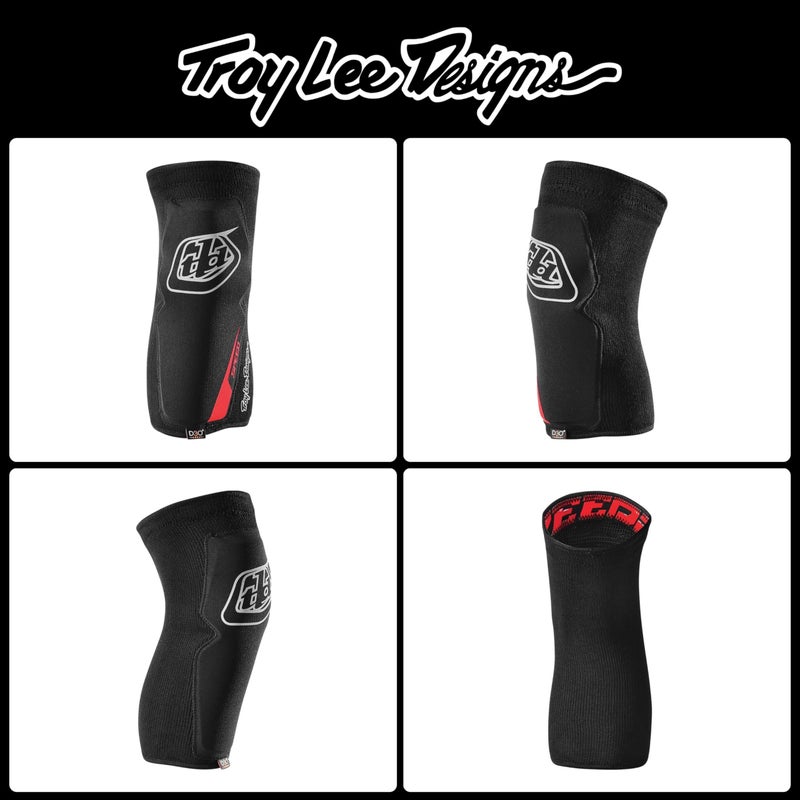 Troy Lee Designs سروال الركبة السريع من تروي لي ديزاينز (1 زوج)، دعامة ركبة ضاغطة للرجال والنساء، درع جسم BMX، صغير جداً / صغير، 4 مم، أسود - Image 2