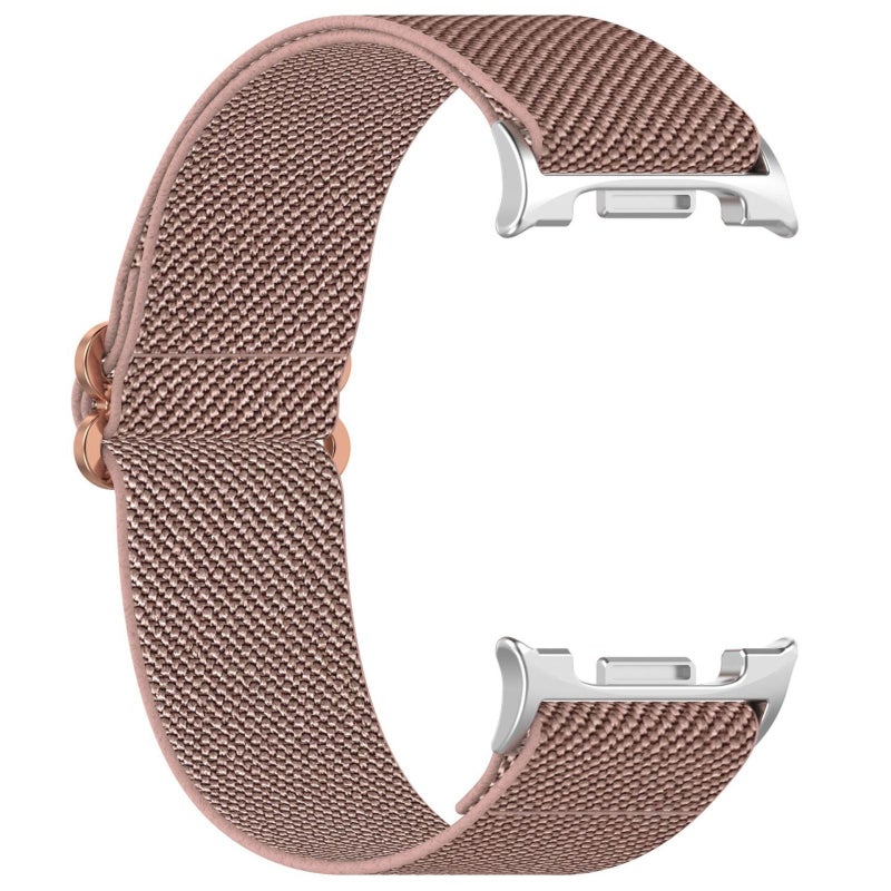 erorex For Samsung Galaxy Watch8 / Watch8 Classic Ethnic Style Elastic Nylon Braided Watch Band(Rose Pink) - Image 2