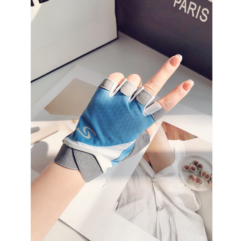 Sports Gloves With Air Cushion Anti Slip Wear Resistant Protection For Fitness Cycling And Outdoor Activities - Image 1