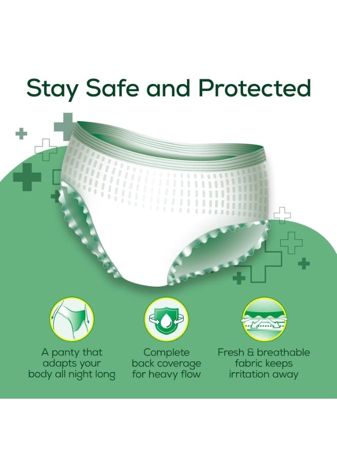 Evereve Anti Bacteria Period Panty for Girls & Women, (L-XL), 10 Pcs, 360 Degree Overnight Coverage, 99.9% Bacteria Free, High Absorbency for Heavy Flow, Maternity Postpartum Disposable Panty - Image 4