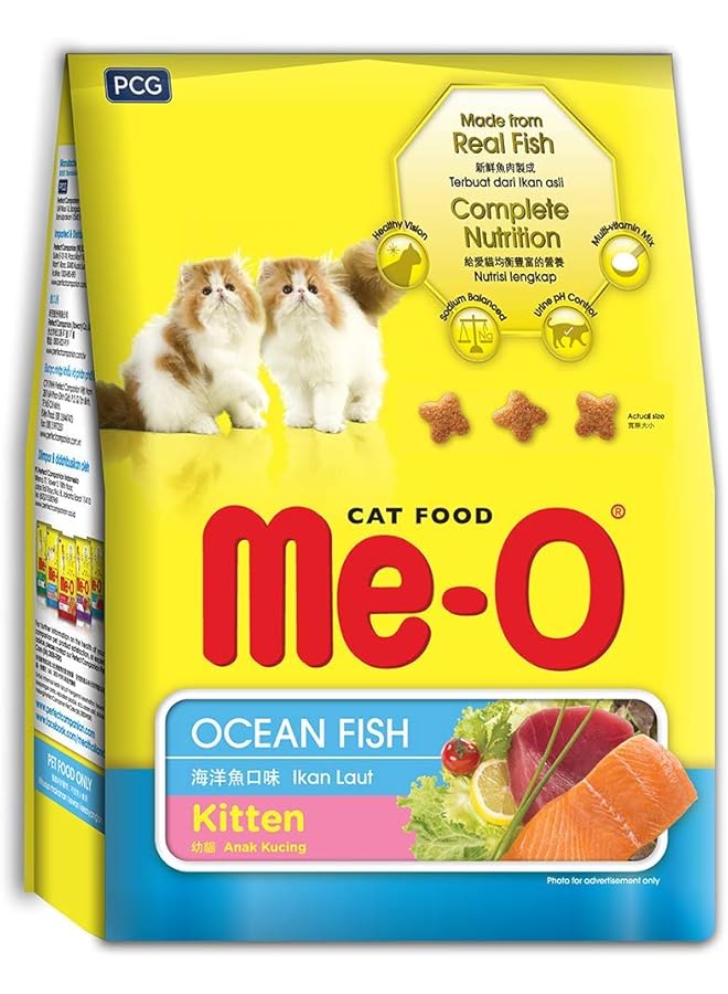 Me-O Dry Cat Food With Ocean Fish For Kittens 1.2 Kg - Image 1