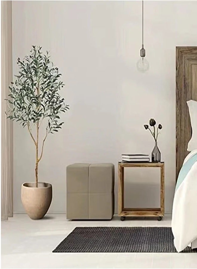 Snooe Artificial Olive Tree Tall Fake Potted Olive Silk Tree with Planter Large Faux Olive Branches and Fruits Artificial Tree for Modern Home Office Living Room Floor Decor Indoor - Image 3