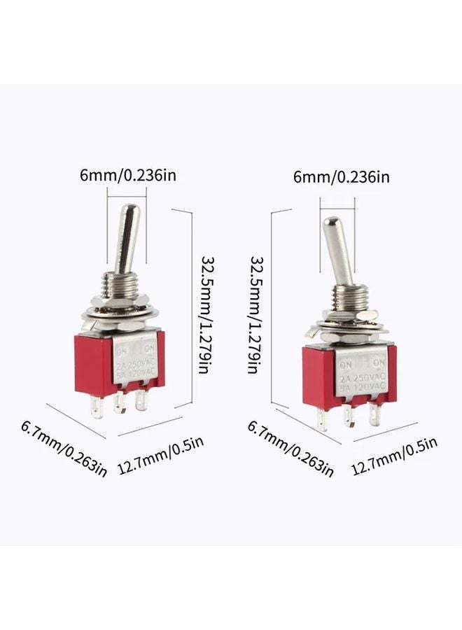 10 قطع، مفتاح تبديل إلكتروني صغير بثلاثة أطراف ومرحلتين، يعيد الضبط تلقائياً، لتشغيل/إيقاف أجهزة لوحة السيارة - Image 3