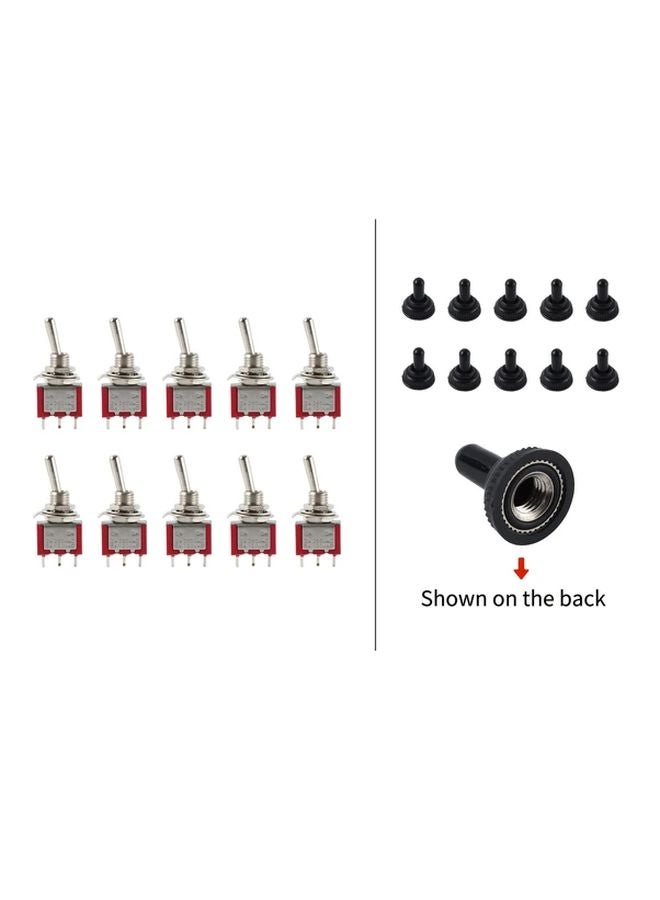 10 قطع، مفتاح تبديل إلكتروني صغير بثلاثة أطراف ومرحلتين، يعيد الضبط تلقائياً، لتشغيل/إيقاف أجهزة لوحة السيارة - Image 5