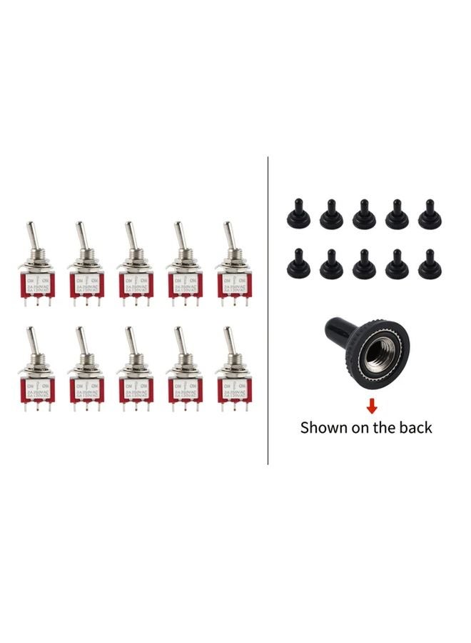 10 قطع، مفتاح تبديل إلكتروني صغير بثلاثة أطراف ومرحلتين، يعيد الضبط تلقائياً، لتشغيل/إيقاف أجهزة لوحة السيارة - Image 4