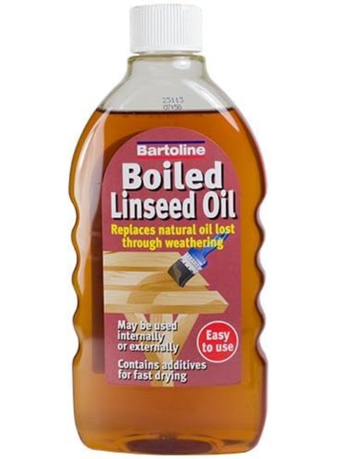 Bartoline Boiled Linseed Oil 500ml Fast-Drying Wood Protector for Softwood Garden Furniture and Interior Wood - Image 3