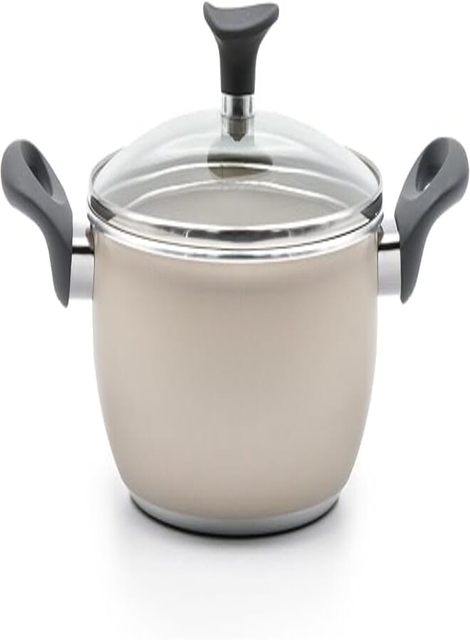 Celar Aveiro Aluminium Bakelite Soft Touch Fitting Casserole, 24 cm Diameter, Non-stick, Beige, Made In Portugal