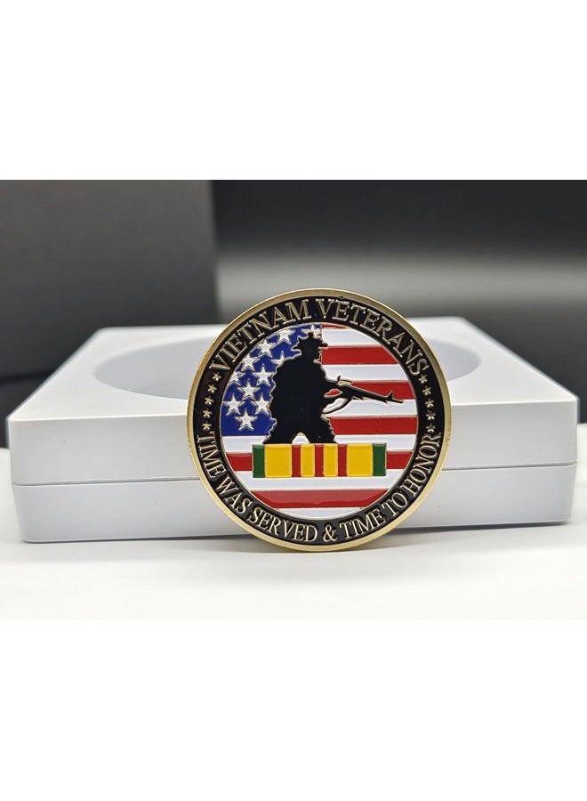 DFFDFF US. Military Vietnam Veterans Never Forget Gold Plated Challenge Coin Thank You for Your Service Appreciation Coin Gift - Image 3