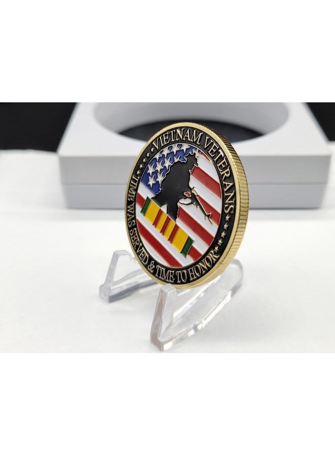 DFFDFF US. Military Vietnam Veterans Never Forget Gold Plated Challenge Coin Thank You for Your Service Appreciation Coin Gift - Image 5