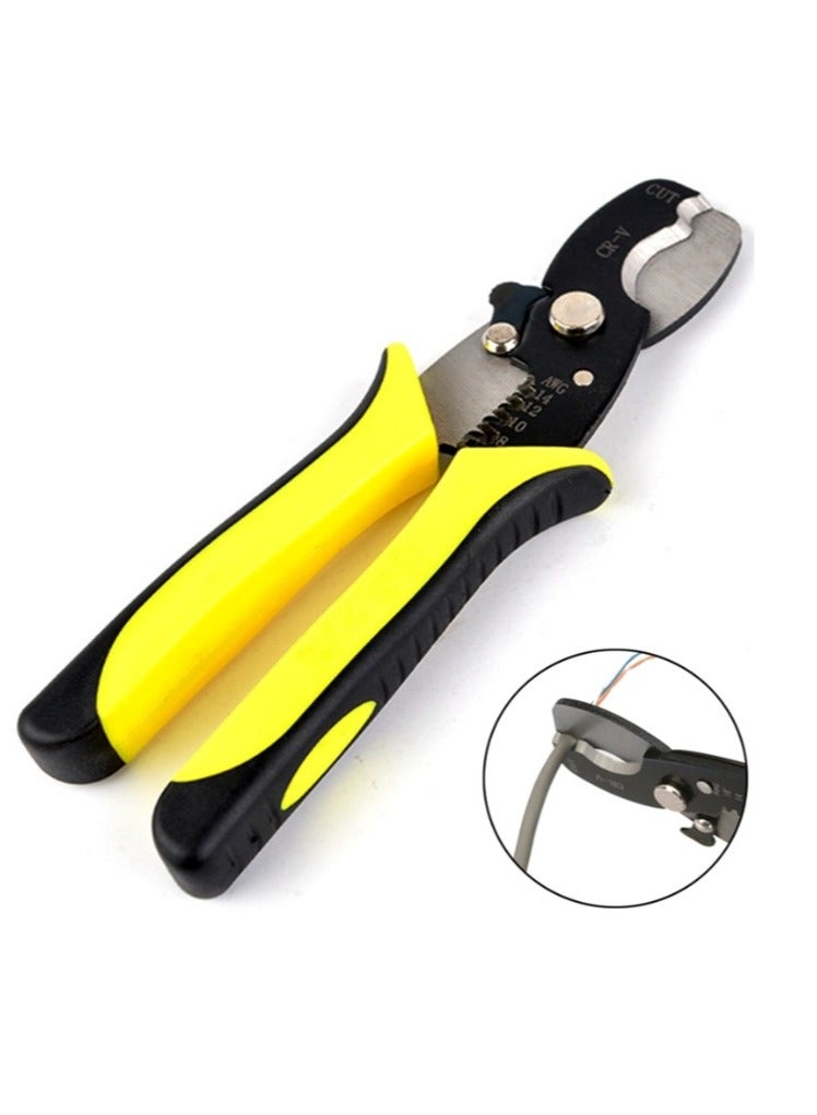 Wire Stripper Decrustation Pliers 2 in 1 Cutter Peeling Crimper - Image 1