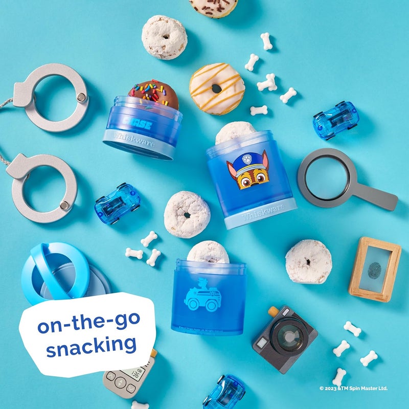 Whiskware Paw Patrol Stackable Snack Containers for Infants Kids and Toddlers Durable Food Storage Containers for Daycare Car and Airplane Travel Dishwasher Safe Chase - Image 5