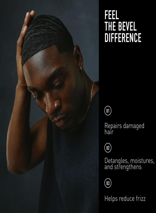 Bevel Leave In Conditioner for Men - Curly Hair Conditioner with Hemp Seed Oil and Biotin, Detangles Moisturizes and Strengthens Hair, 7 Oz - Image 2