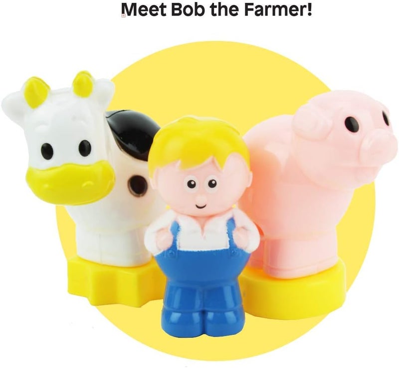 BOLEY Boley My First Farm Play Set  6 Piece Green Tractor with Trailer Farmer Figurine and Farm Animal Toys for Toddlers  Perfect for Kids Learning and Play - Image 4
