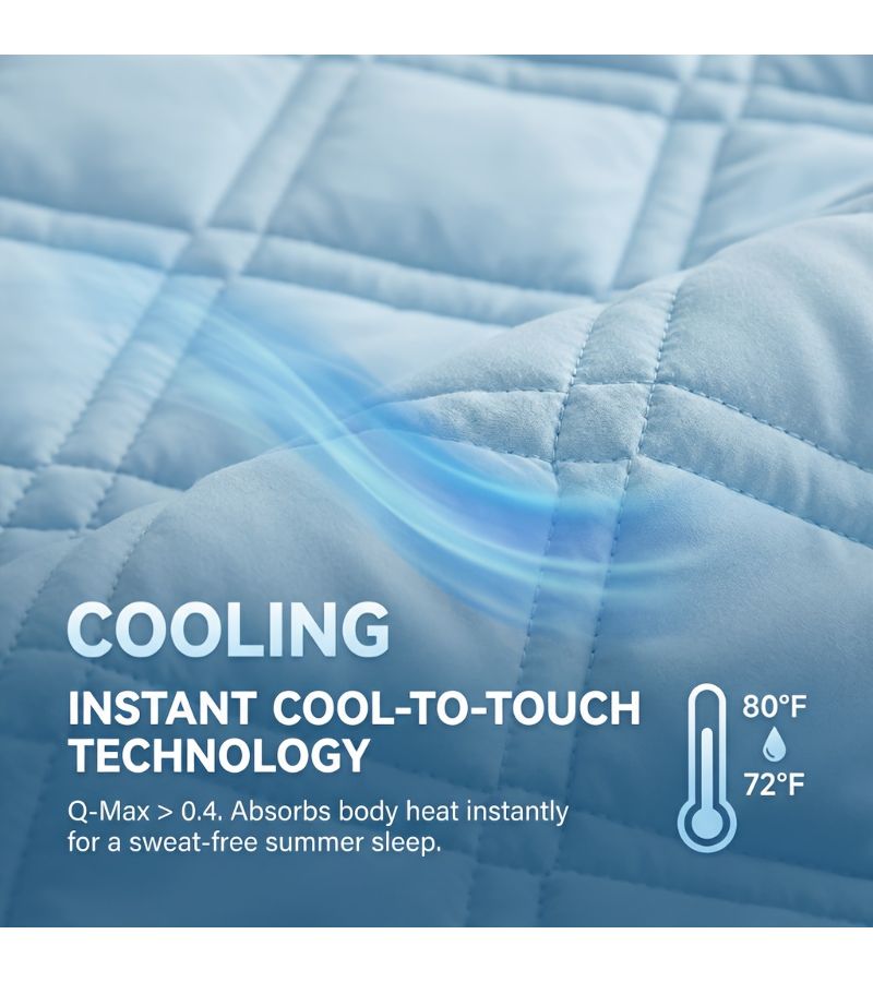 Grey Instant Cooling Thin Mattress Non Slip Summer Pad Breathable Machine Washable For All Bed Types - Image 5
