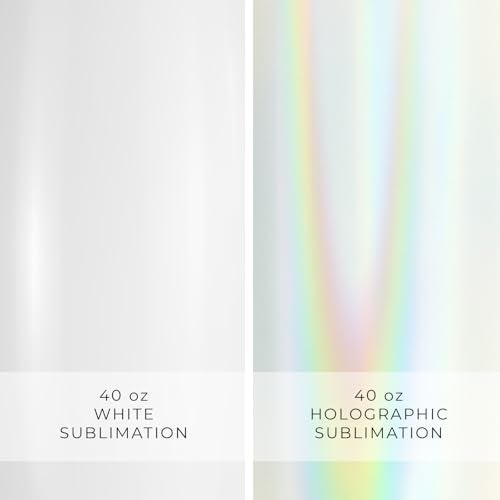 Hogg 40oz Traveler - Holographic Ombre Pink, 40 oz Sublimation Tumblers Bulk, Sublimation Tumblers with Handle - Image 3