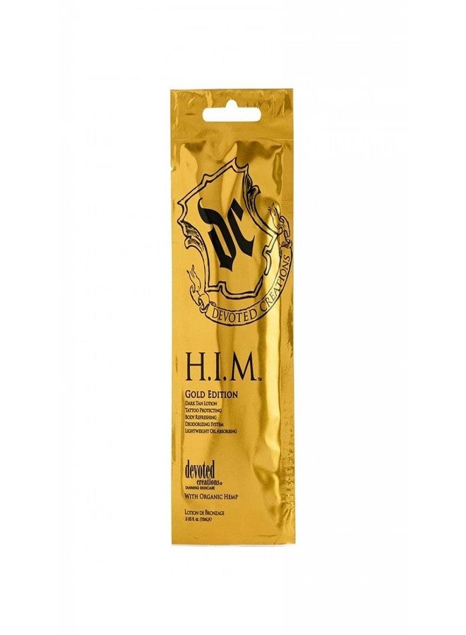 Devoted Creations H.i.m. Gold Edition Lightweight Oil Absorbing Dark Tan Lotion Him 9 oz - Image 1
