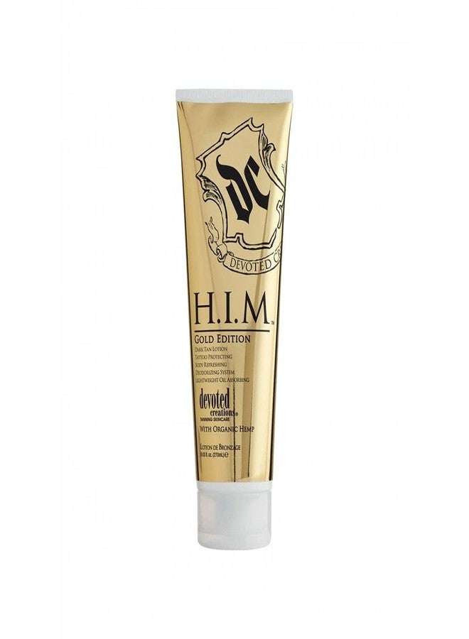 Devoted Creations H.i.m. Gold Edition Lightweight Oil Absorbing Dark Tan Lotion Him 9 oz - Image 2