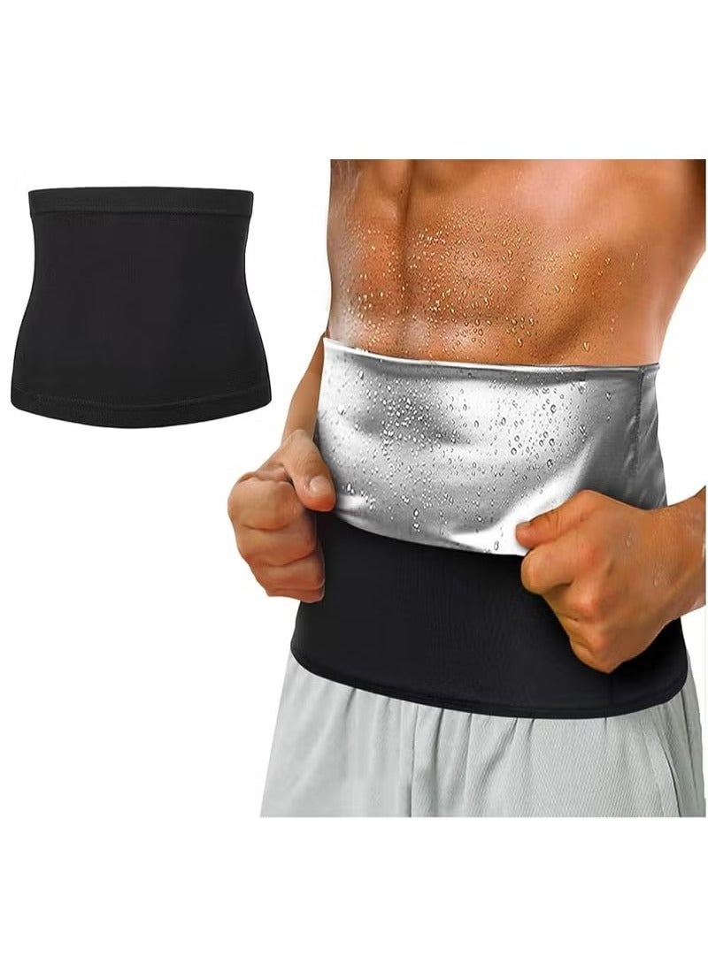 مشد خصر للرجال، مدرب بطن، مقاس L-XL، أسود - Image 1