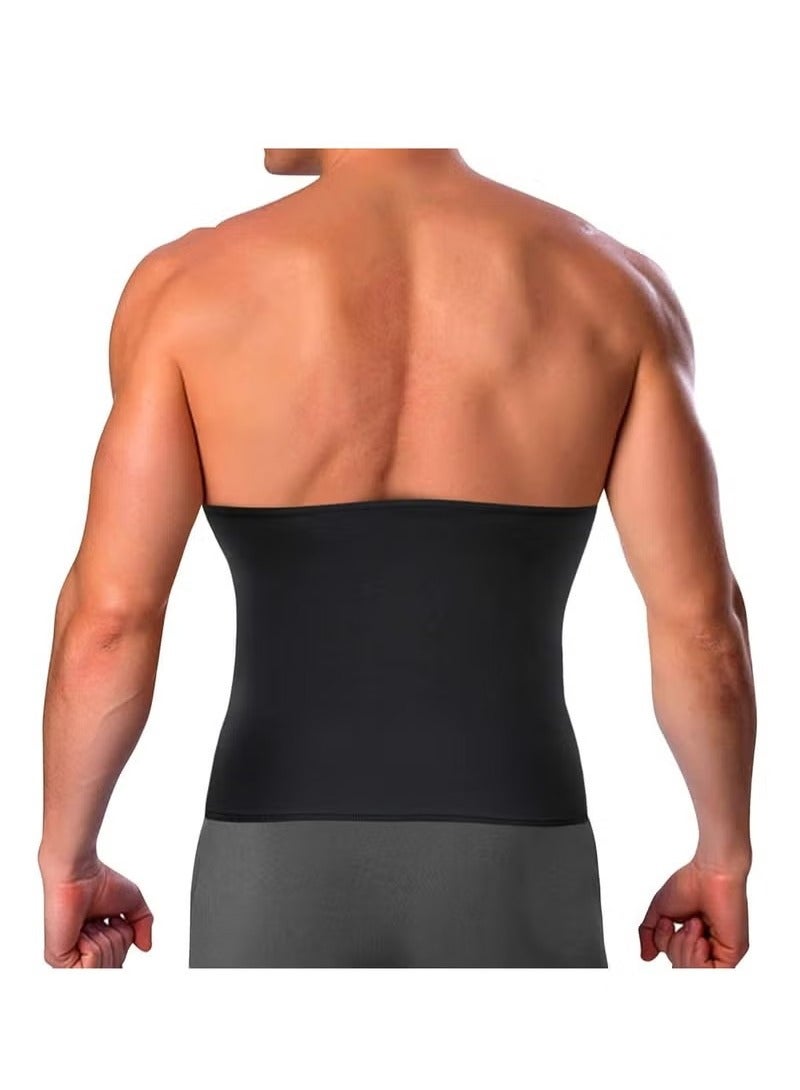 مشد خصر للرجال، مدرب بطن، مقاس L-XL، أسود - Image 3