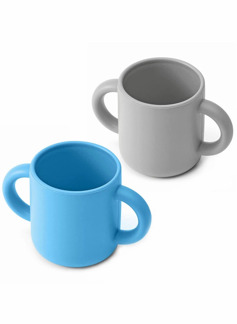 XiuWoo Silicone Training Cup for Infants, 2 Pack Drinking Toddler Baby and - Boy Learner Transition 5.4 Oz - Image 1