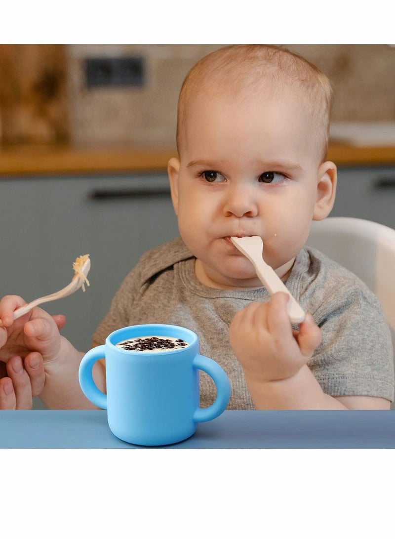 XiuWoo Silicone Training Cup for Infants, 2 Pack Drinking Toddler Baby and - Boy Learner Transition 5.4 Oz - Image 3
