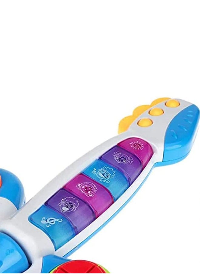 BAYBEE Electronic Dynamic Musical Guitar Toy For Kids Beginner With Pre-Loaded Tunes Flashing Lights Musical Instruments For Kids Learning Educational Toy Guitar For Children'S 1+Years Boys Girls  - Image 5