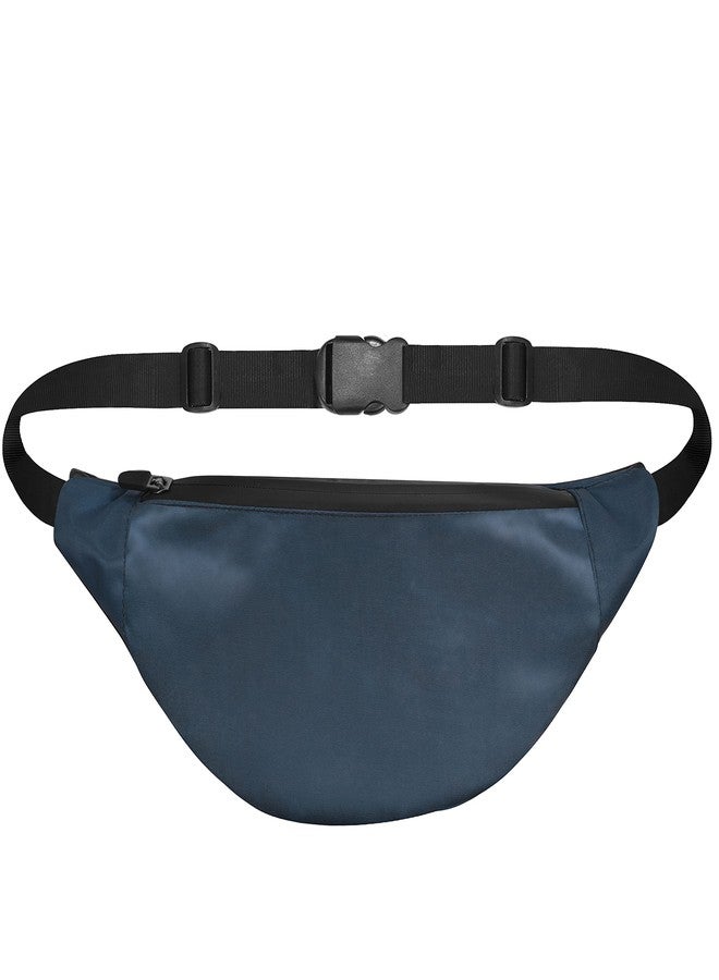 Syutm Waist Pack Slinger Travel Handy Hiking Zip Pouch Document Money Phone Belt Sport Bag Bum Bag for Men and Women Nylon (Navy Blue) - Image 1