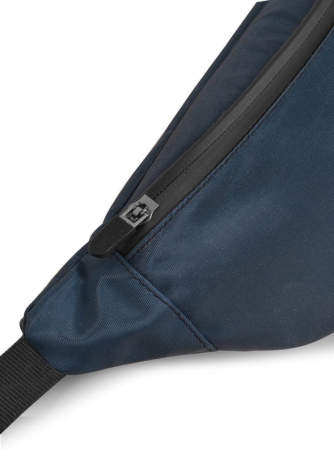 Syutm Waist Pack Slinger Travel Handy Hiking Zip Pouch Document Money Phone Belt Sport Bag Bum Bag for Men and Women Nylon (Navy Blue) - Image 3