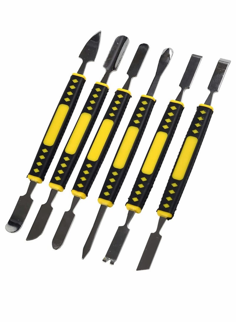SYOSI Metal spudger, Mobile phone disassembly, Computer digital repair tools, Multifunctional disassembly stick, Precision Metal Crowbar Set Repair Tools, 6-piece set - Image 1
