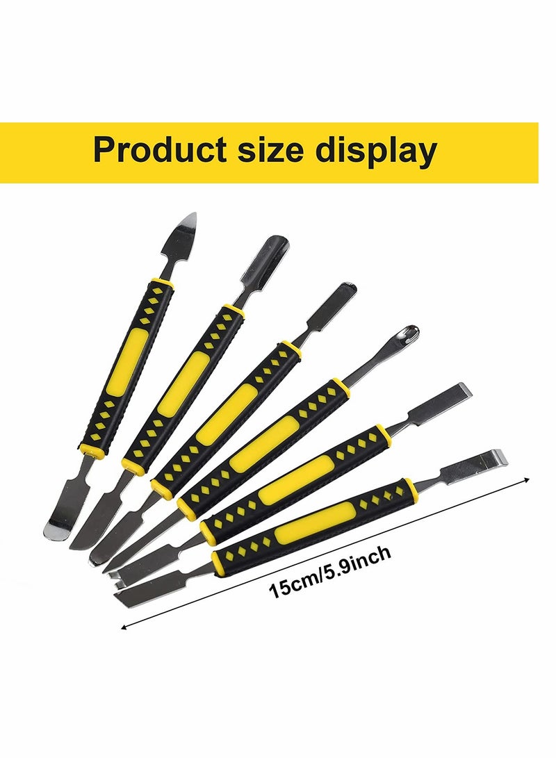 SYOSI Metal spudger, Mobile phone disassembly, Computer digital repair tools, Multifunctional disassembly stick, Precision Metal Crowbar Set Repair Tools, 6-piece set - Image 5