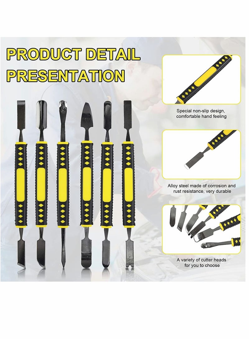 SYOSI Metal spudger, Mobile phone disassembly, Computer digital repair tools, Multifunctional disassembly stick, Precision Metal Crowbar Set Repair Tools, 6-piece set - Image 2