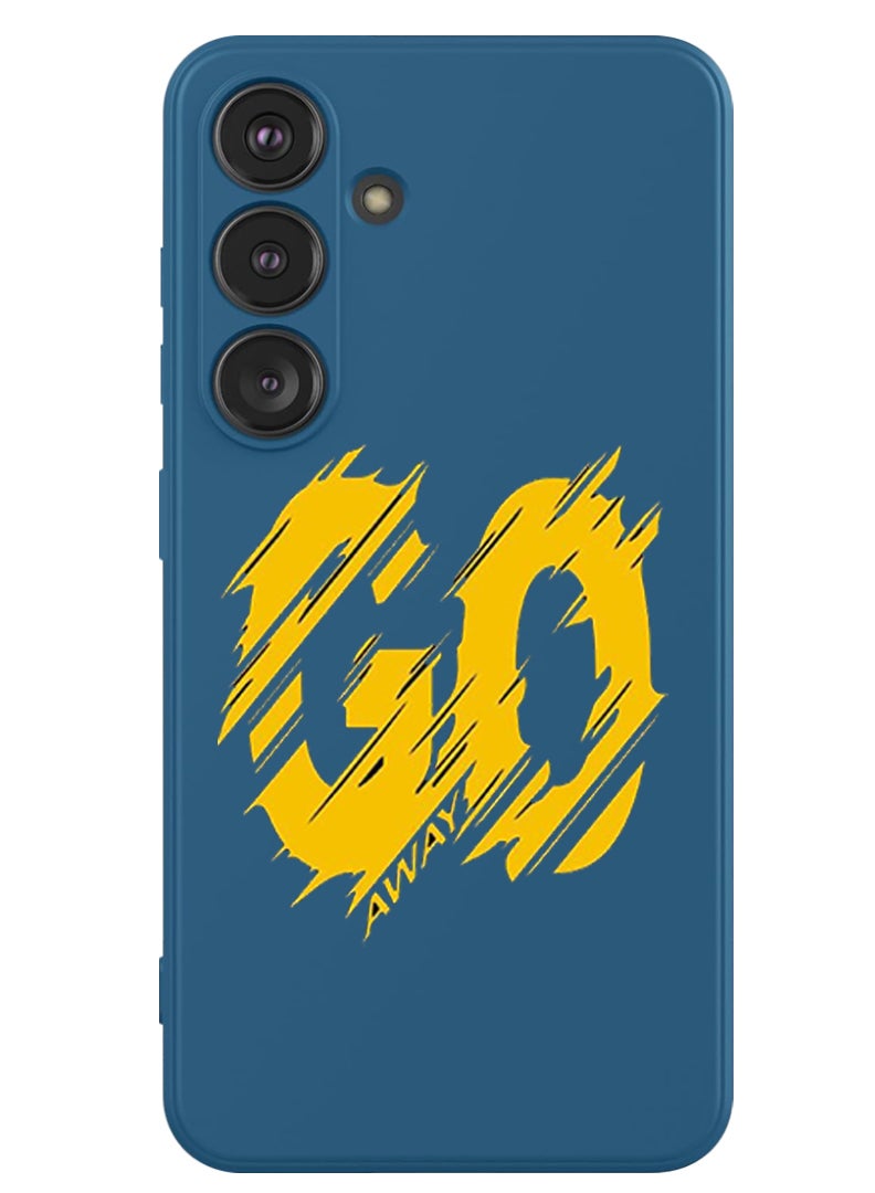 Theodor Protective Slim Fit Case Liquid Silicone Cover with Full Body Protection Anti-Scratch Shockproof Case For Samsung Galaxy S24 (Blue) - Go - Image 1