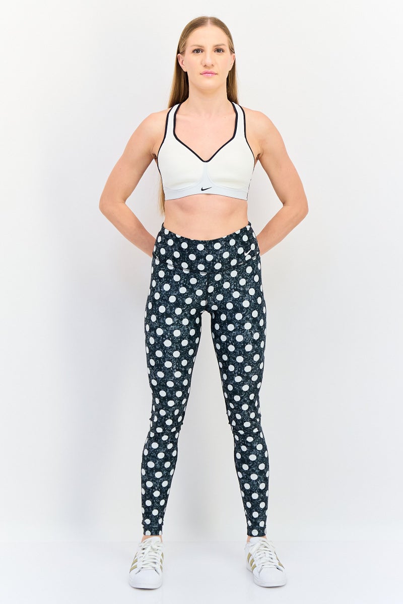 Nike Women Dri Fit Polka Dots Training Leggings, Multicolor - Image 3