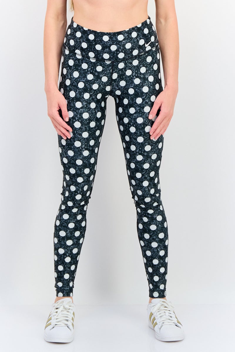 Nike Women Dri Fit Polka Dots Training Leggings, Multicolor - Image 1