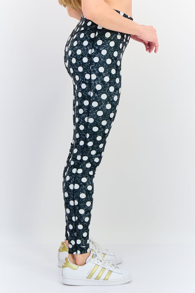 Nike Women Dri Fit Polka Dots Training Leggings, Multicolor - Image 2