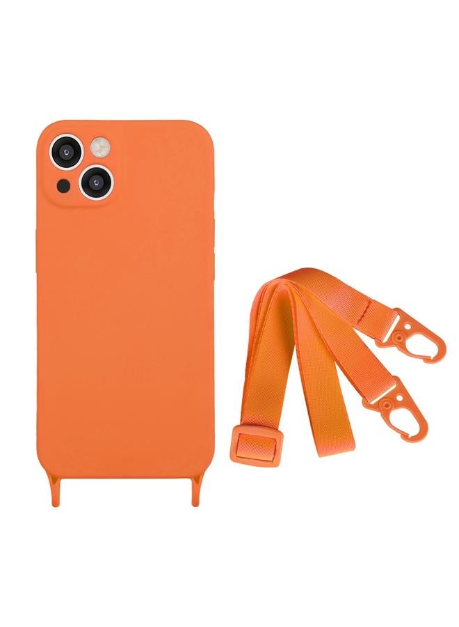 اس-توب جراب لهاتف iPhone 13 جراب هاتف سيليكون بفتحة دقيقة مع حبل - Image 1