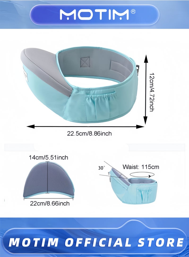Motim Baby Hip Seat Carrier Lightweight Adjustable Back Supporting Waist Stool 3 in 1 Baby Carrier Newborn to Toddler Seat  - Image 5